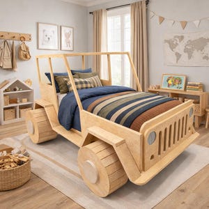 Montessori Bett Kindermöbel Bauplan Massivholz passend für Zwillingsmatratze (DIGITALER DOWNLOAD)