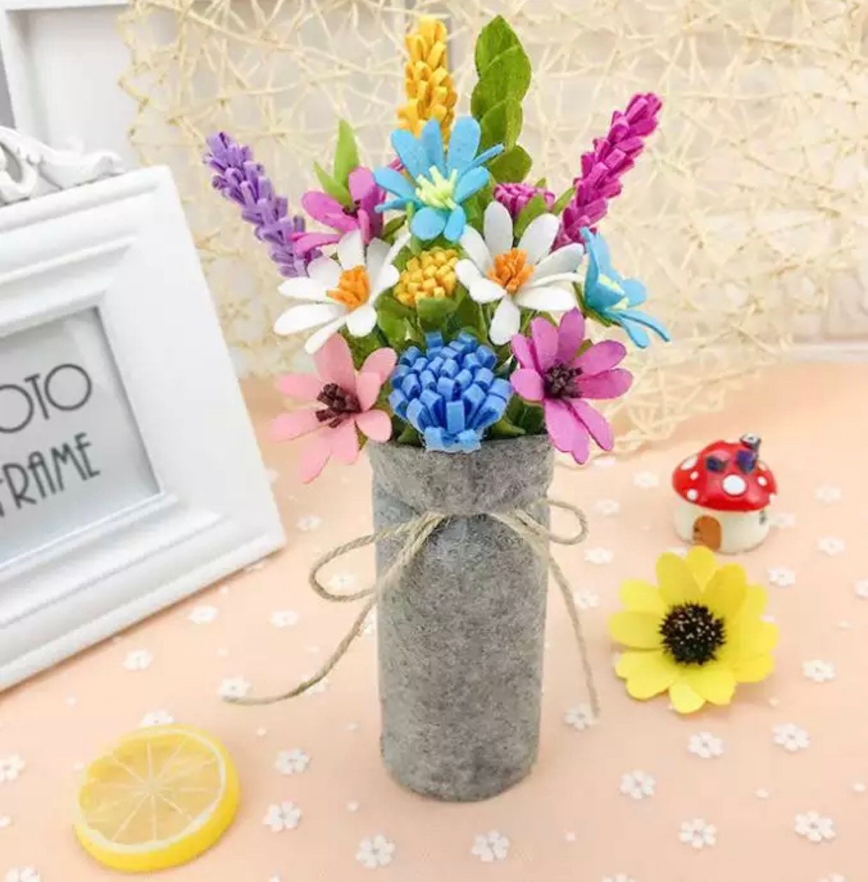 Felt Flower Craft Kit DIY Felt Flower Boutique | Etsy