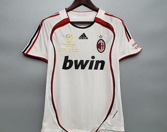 Camiseta final de la Liga de Campeones del AC Milan 2006-2007, camiseta de fútbol retro del Ac Milan, camiseta vintage del Ac Milan, camiseta del Ac Milan Kaká, amante de Kaká