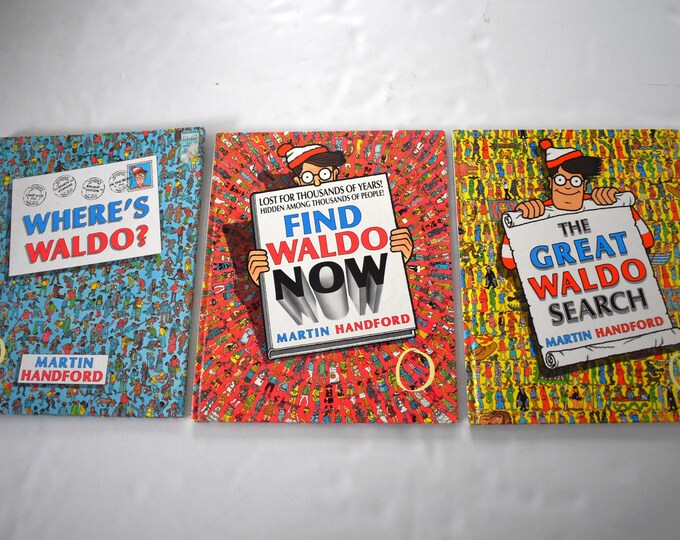 Waldo Rabbit Books Where's Waldo Books Lot of 3 - Where's Waldo?, Find Waldo Now, & the ...