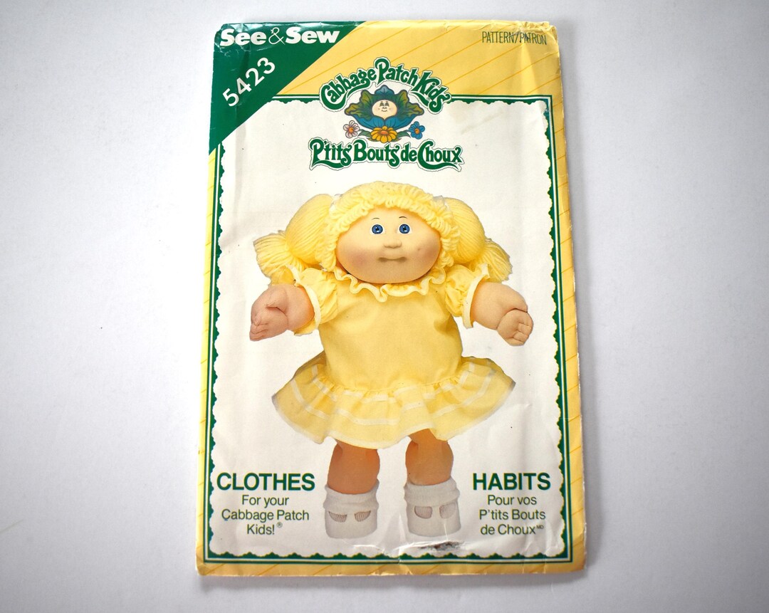 See & Sew 5423 Sewing Pattern - Cabbage Patch Kids Clothes (1985) - Etsy