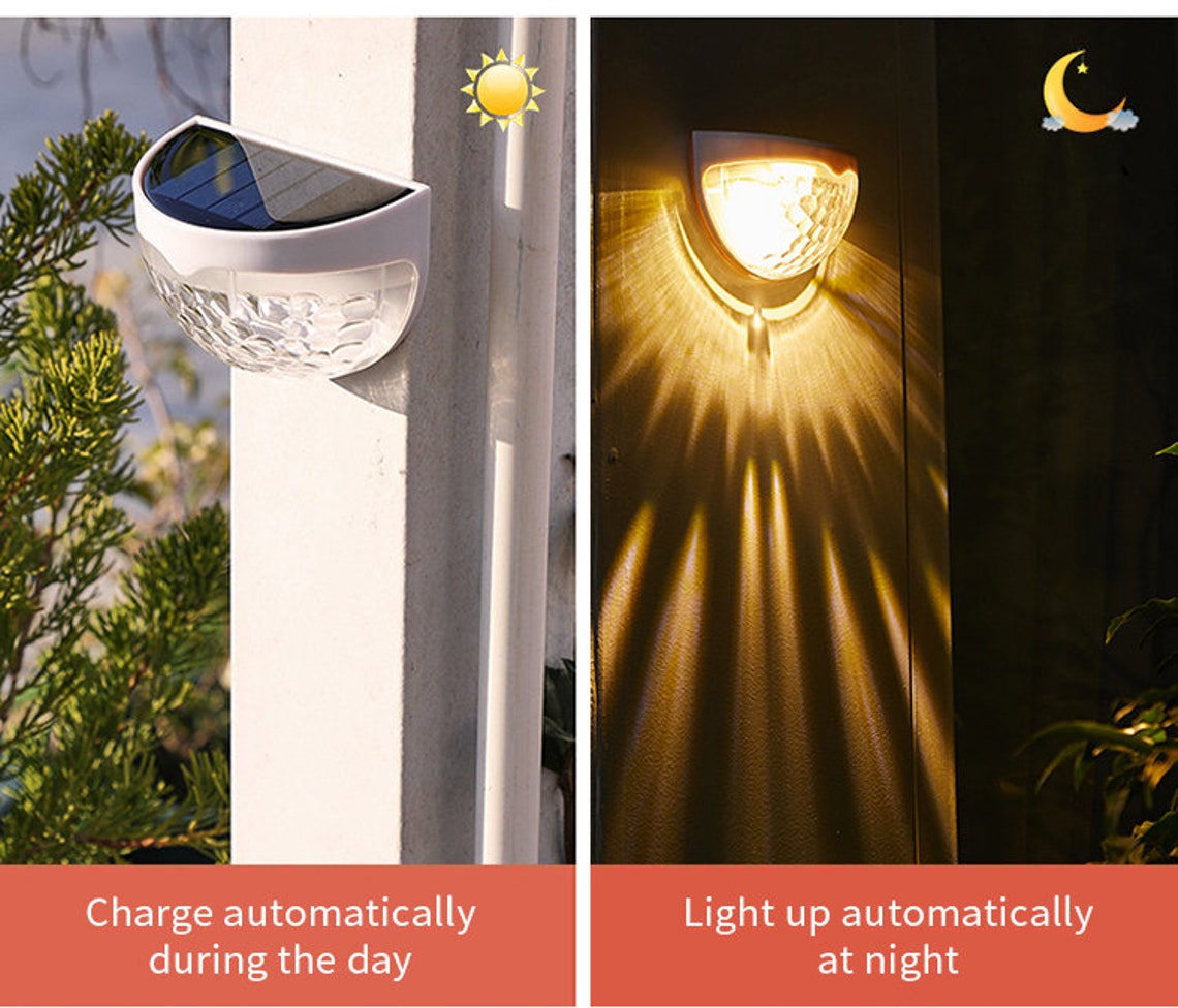 Outdoor Garden Solar Lamp Night LED Light Outdoor Garden Etsy