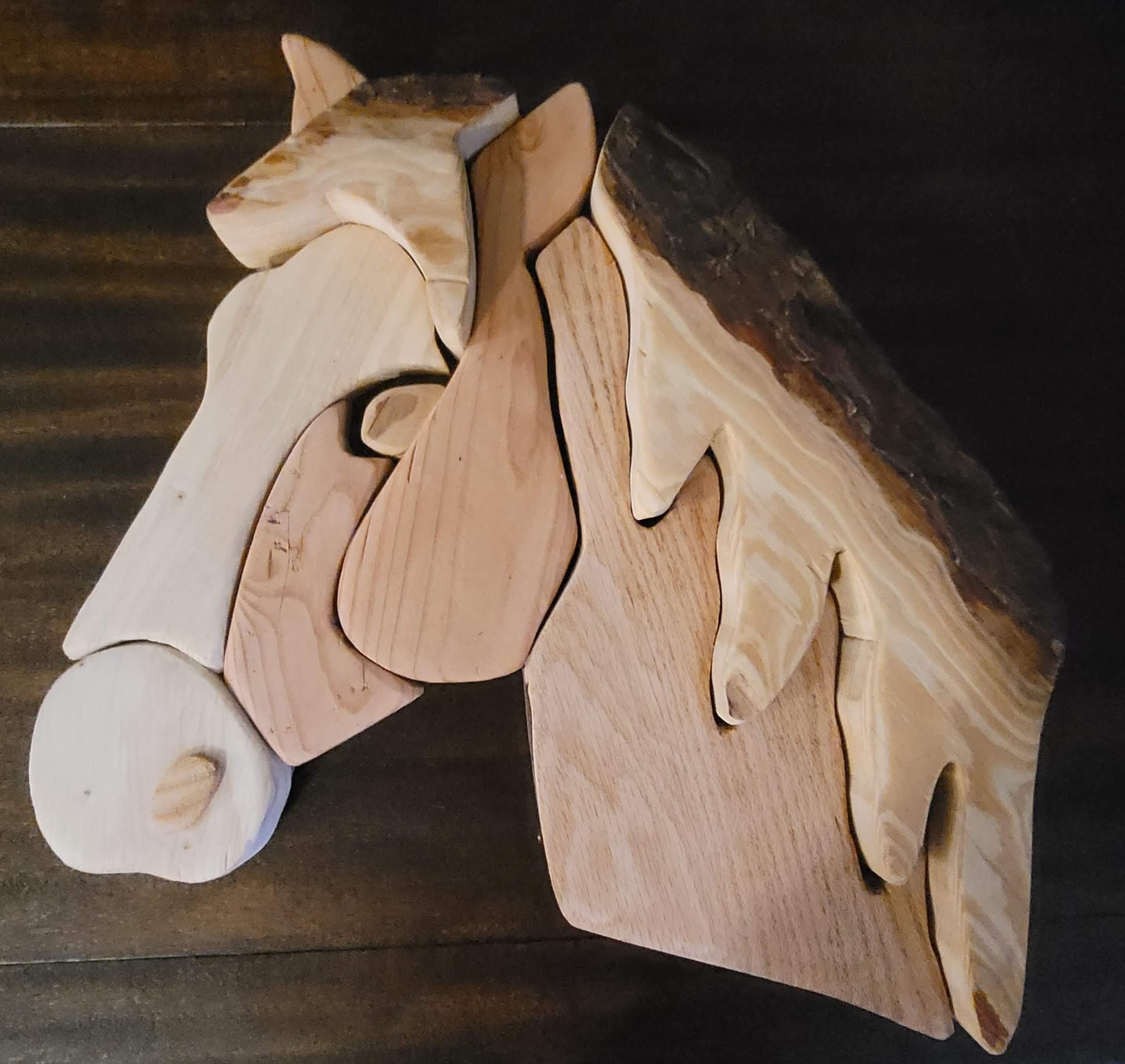 Handmade Wooden Horse Wall Art Decor Etsy