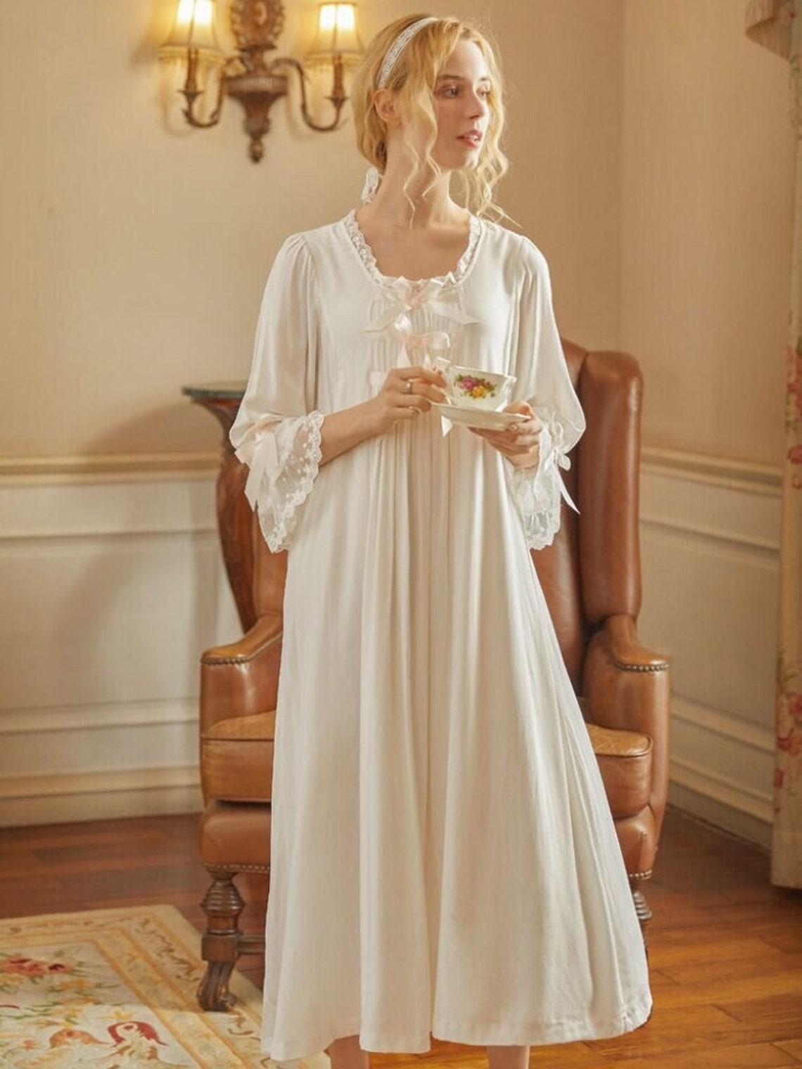 Victorian Vintage White Nightgown Victorian Chemise Vintage - Etsy