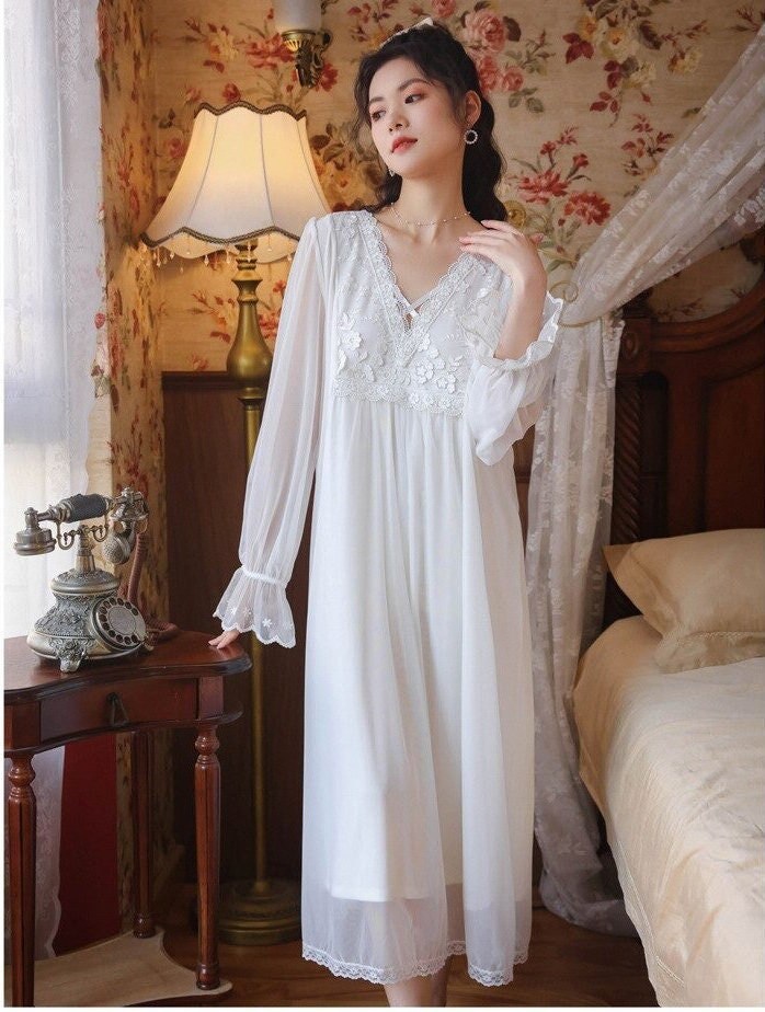 long night gowns with sleeves
