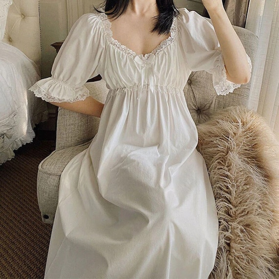 Victorian Night Dress Women Summer White Victorian Nightgown - Etsy