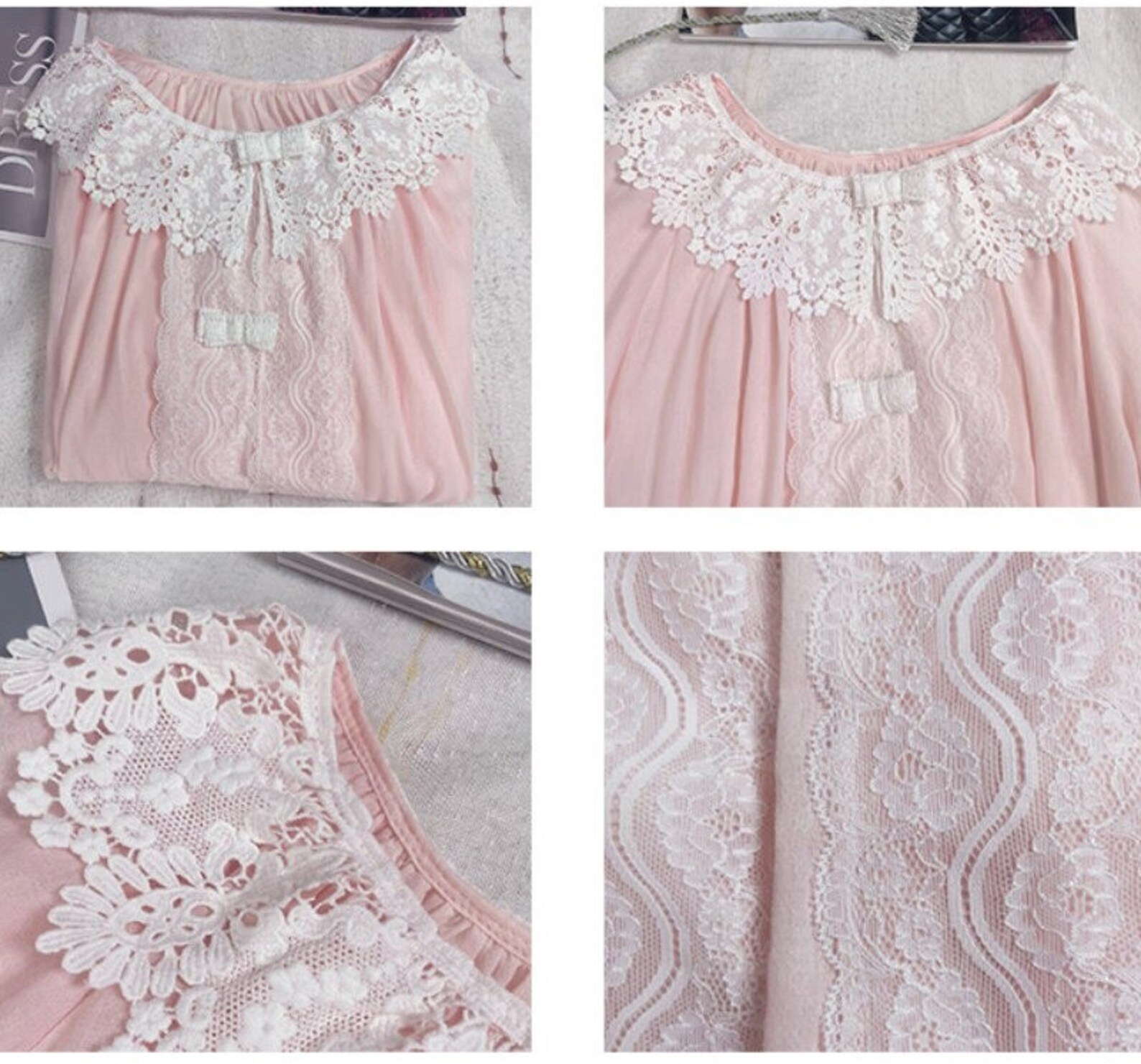 Victorian Cotton Nightgown Robe Set Fairy Vintage Night Dress Etsy