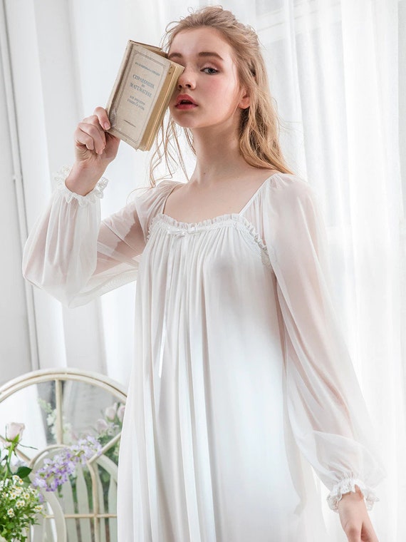 Victorian Dress Women Nightgown 