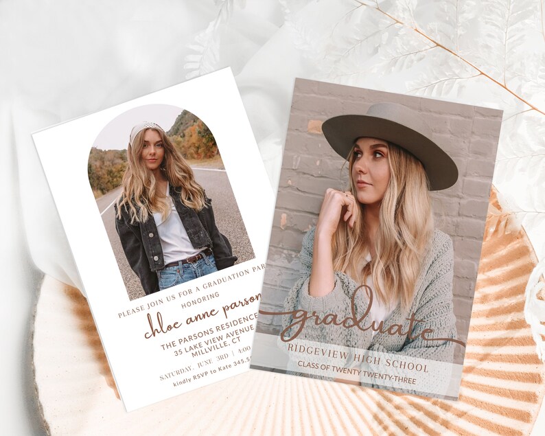 Boho Graduation Party Invitation Template Boho Graduation - Etsy