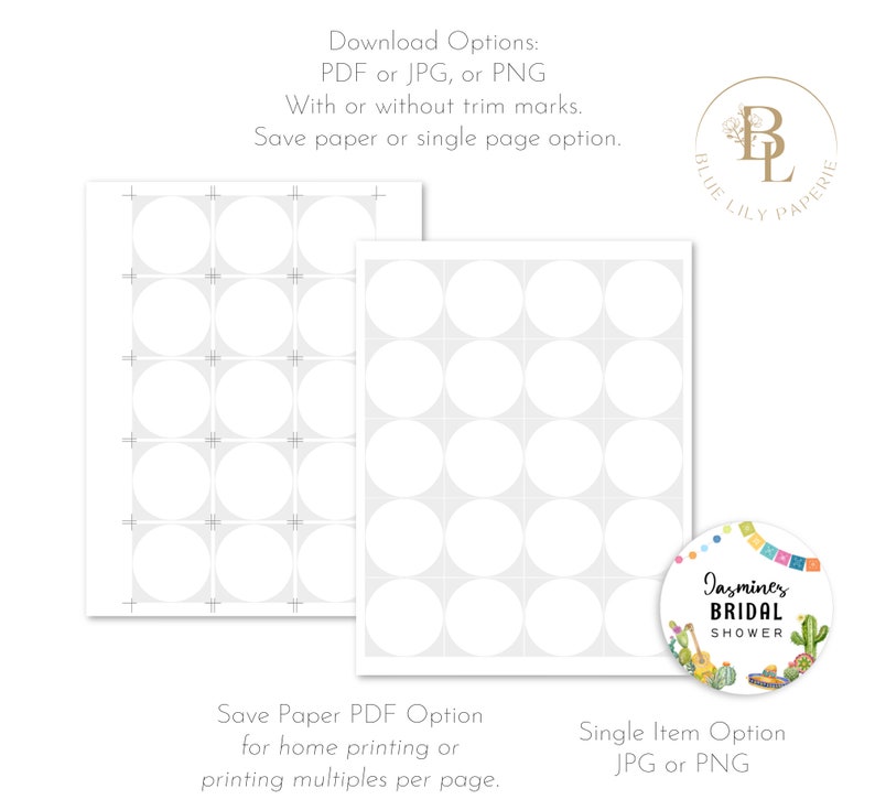 Fiesta Bridal Shower Cupcake Topper Template Fiesta Shower or Birthday