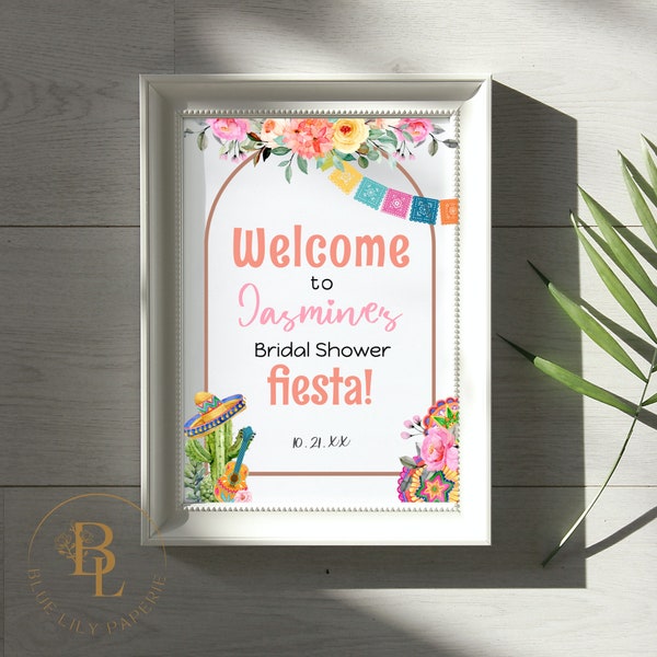 Fiesta Bridal Shower Welcome Sign, Printable Shower Sign, Fiesta Table Top Welcome Sign, Fiesta Welcome Sign, Colorful, Bright- Fiesta