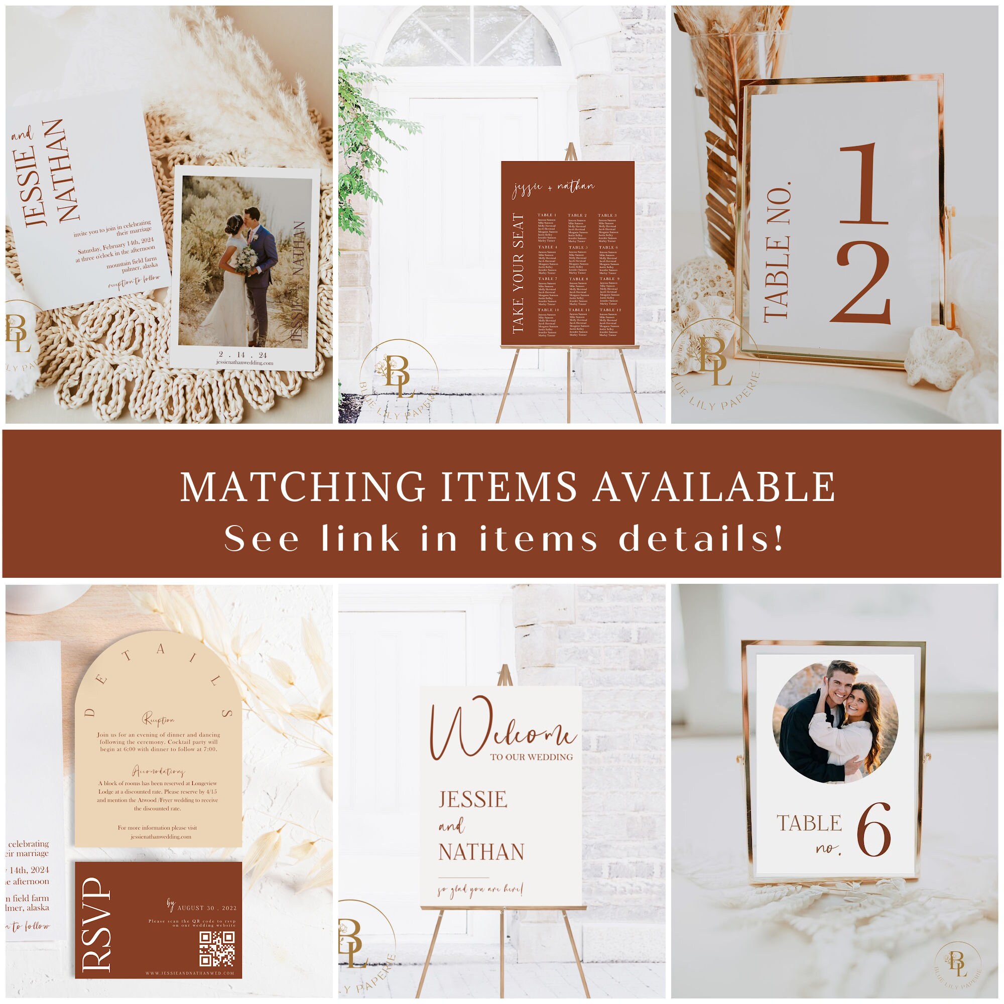 Minimal Boho Wedding Program Template, Minimal Wedding Program Template ...