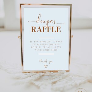 Pale Blue Minimal Boho Baby Shower Game, Baby BOY Blue,Baby Shower Sign, Diaper Raffle, Printable, Boho, Baby Boy Shower-Madilyn MLN BLU-14