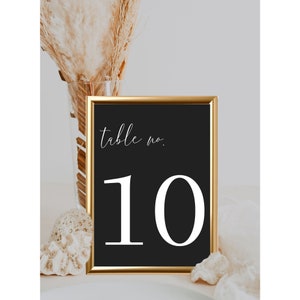 Minimal Wedding Table Numbers, Modern Table Number  Template, Wedding Table Numbers, Table Numbers, Instant Download, DIY Template- Jocelyn