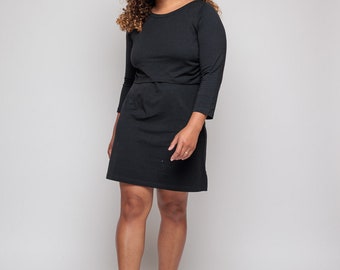 Bshirt Nursing tunic dress in Black