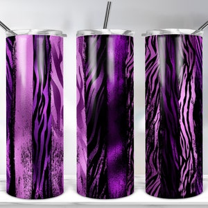 Paarse glitter tuimelaar wrap, 20 oz skinny tuimelaar sublimatie ontwerpen downloaden paarse tijger tuimelaar ontwerp, tuimelaar sjabloon