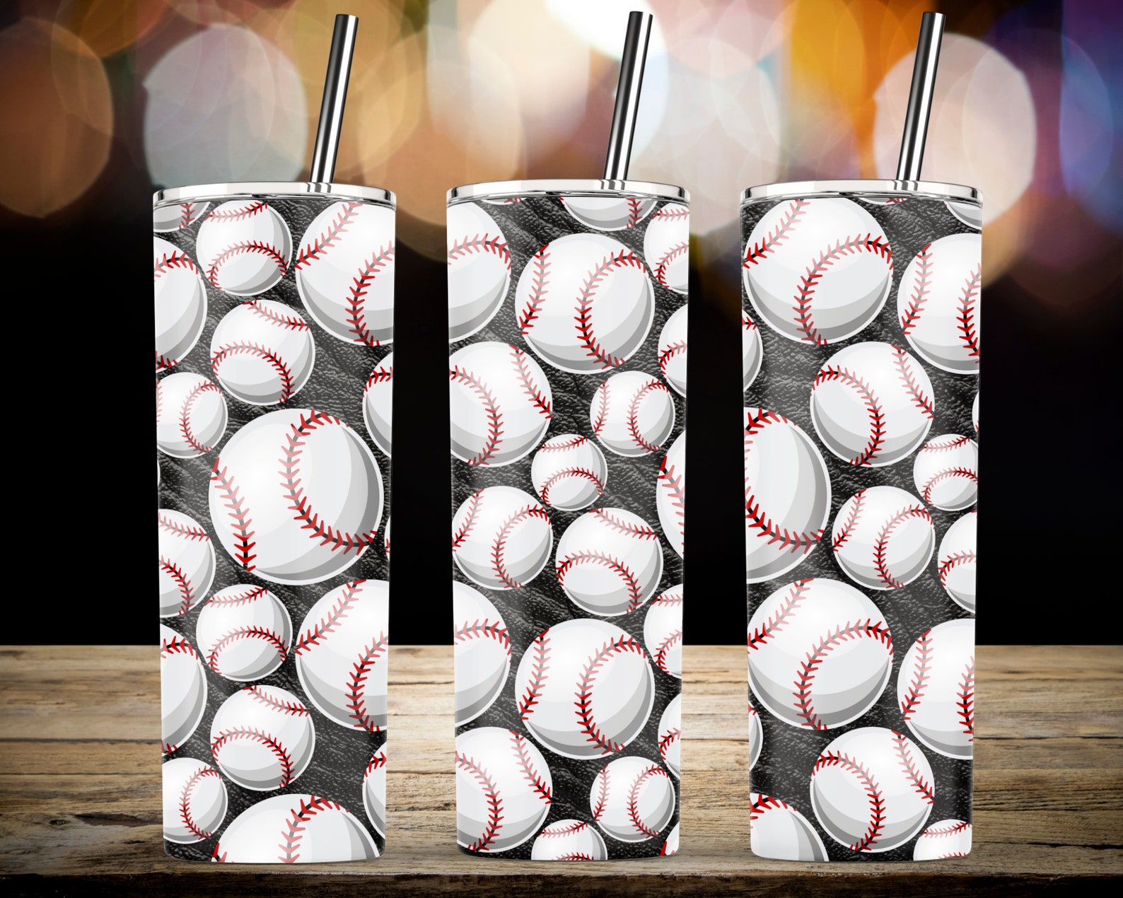 Baseball Laces Sublimation Design 20 Oz Skinny Tumbler Etsy