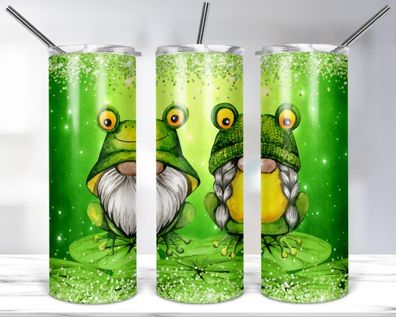 Gnome Frog Tumbler Sublimation Design, 20oz Skinny Tumbler Template for  Sublimation, Glitter Frog Tumbler Wrap PNG DIGITAL DOWNLOAD 