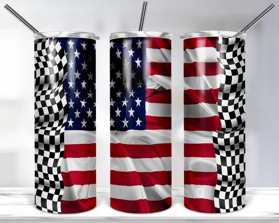 Racing Checkered Flag Tumbler
