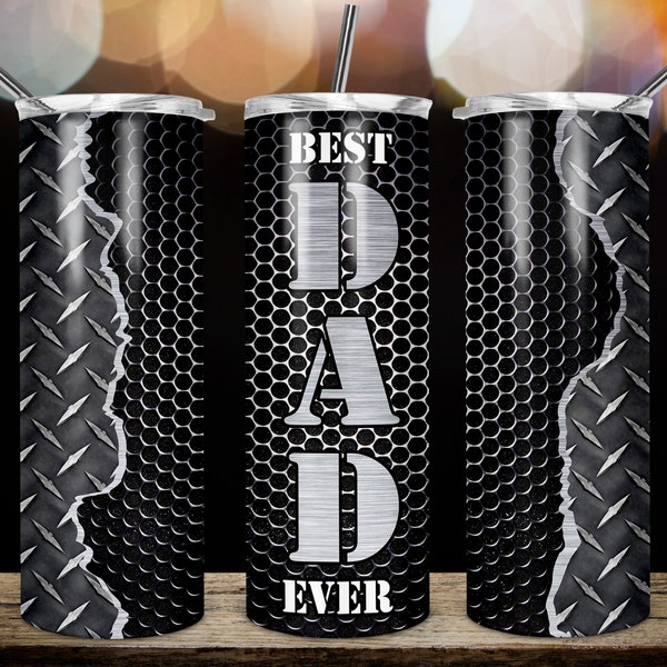 Best Dad Ever Tumbler Png Design, 20oz Skinny Tumbler Template For Sublimation, Best Dad Ever Tumbler Wrap DOWNLOADS PNG