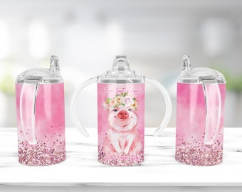 Gobelet à sublimation scintillant, 12 oz Gobelet droit en sublimation rose pailleté, téléchargement immédiat de fichier numérique. Conception de gobelets pour enfants