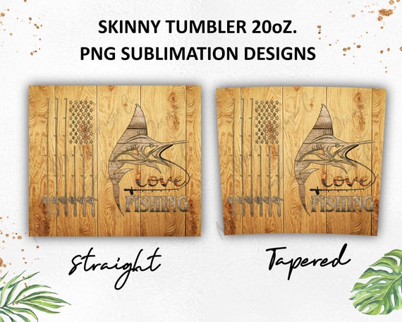 Fishing Tumbler Wrap PNG Designs, 20oz Skinny Tumbler Template for  Sublimation, Wood Fishing Wrap Tumbler PNG File Digital Download -   Canada
