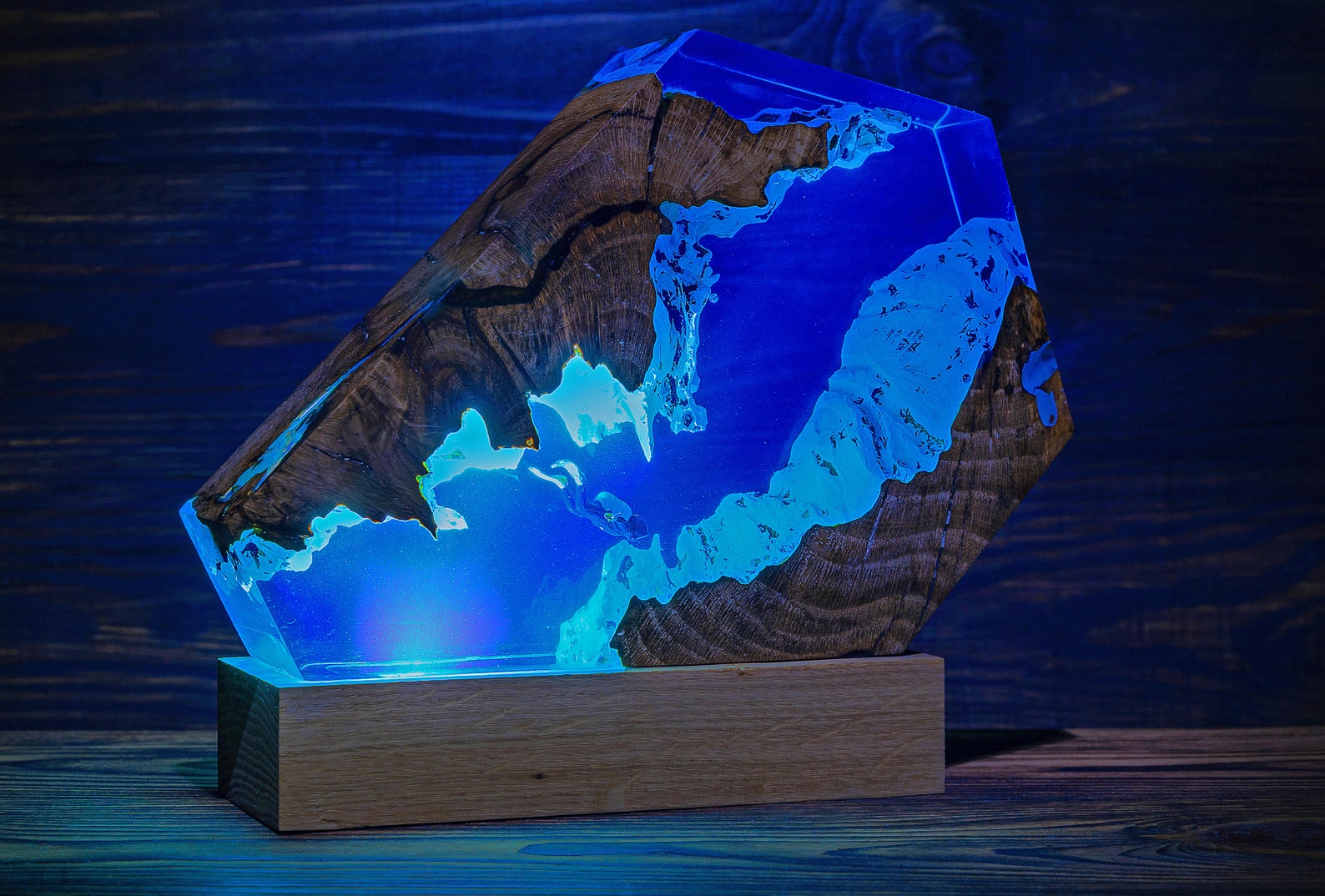Resin Nightlight Epoxy Resin Lamp Diver Table Lamp Epoxy Etsy