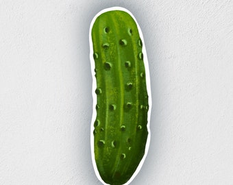Pickle Sticker: Waterproof Vinyl Decal, Hand-Drawn Art