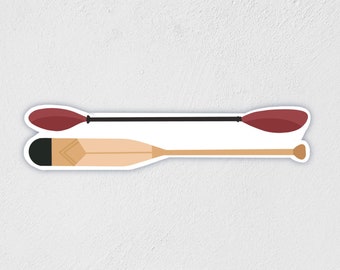 Paddle and Oar Sticker: Waterproof Outdoors Decal