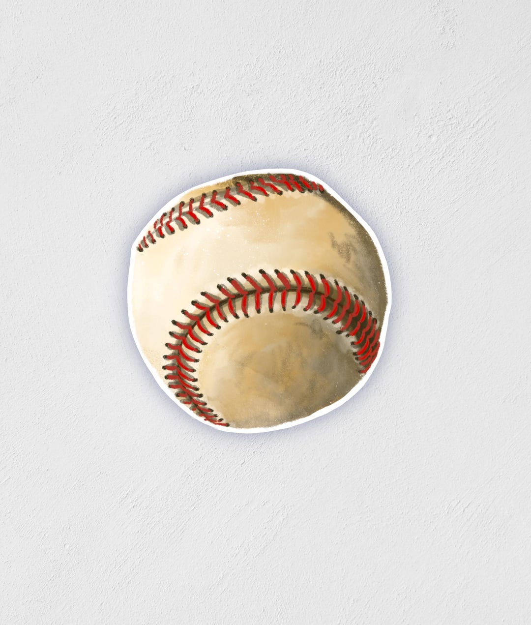 Hand-drawn Baseball Sticker: Waterproof Gloss Decal - Etsy
