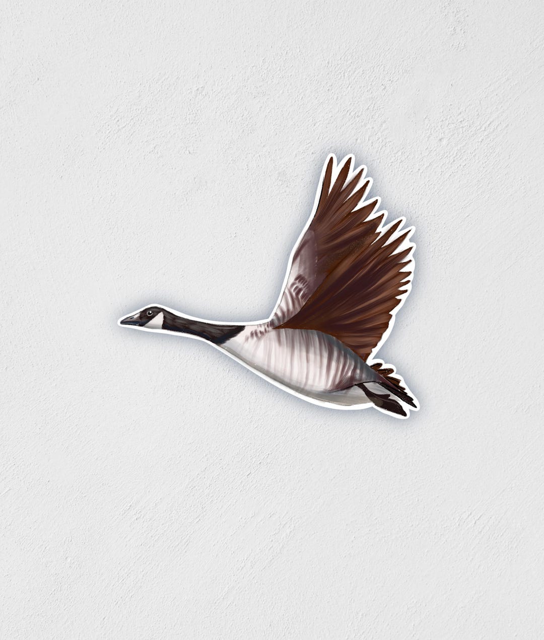 Goose Flight Sticker Flying Canadian Goose Sticker: Waterproof Hand-drawn Decal - Etsy