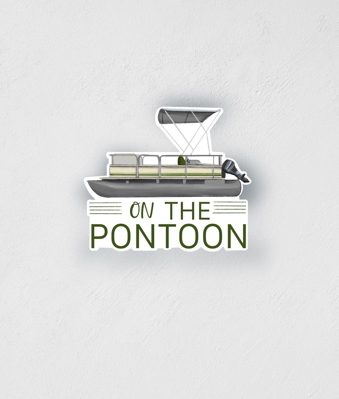 On the Pontoon Sticker: Waterproof Lake Life Decal - Etsy