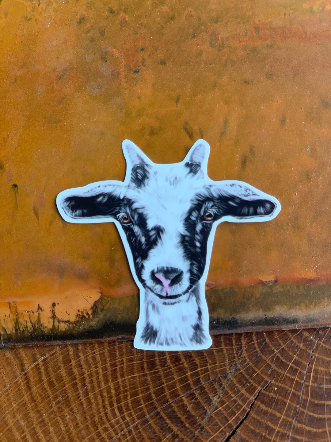 Goat Head Sticker Waterproof Sticker Farm Animal Decal Water Bottle
