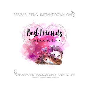 Beste Freunde für immer Sublimation PNG, Geschenk für den besten Freund & Becher Vorlage JPG