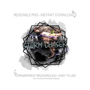 Storm Chaser Sublimation PNG Design, Blitz, Tornado, Wetter, Twister