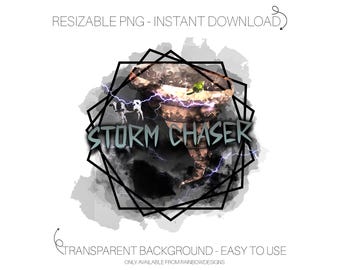 Storm Chaser Sublimation PNG Design, Lightning, Tornado, Weather, Twister