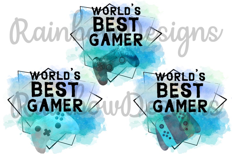 World's Best Gamer Gaming PNG Gaming Controller Sublimation image 1