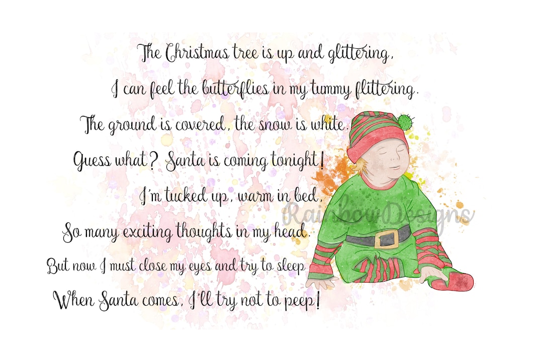 Christmas Poem PNG Elf Sublimation PNG Christmas Sublimation Design - Etsy