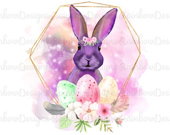 Easter Bunny Watercolour Sublimation PNG