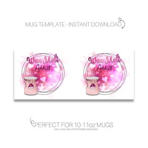 Wax Melt Addict Mug Template | 10-11oz Template | Sublimation Graphic Download