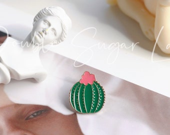 Cactus Pin | Enamel Badge | Pinback Button | Plant Lover | Cute Accessory