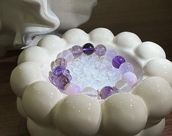 Kunzite Crystal Bracelet – Stress Relief, Emotional Healing, Positivity, and Intuitive Insight