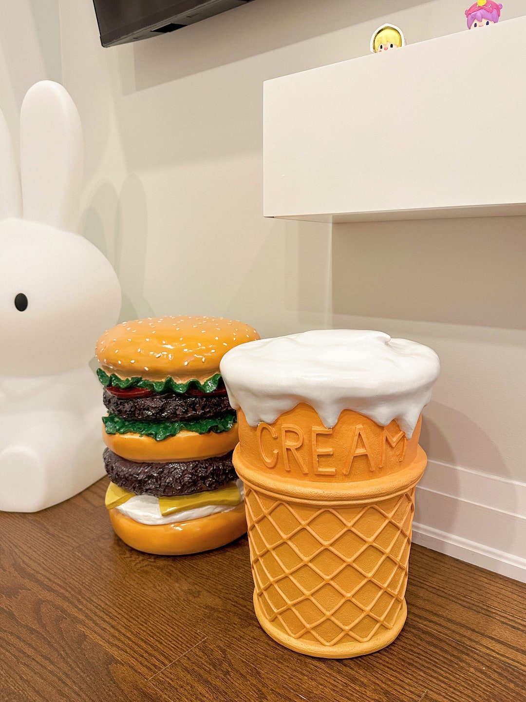 Ice Cream Stool Creative Decorative Stool Room Decor Etsy