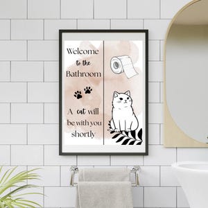 Cat Lover Bathroom Wall Decor