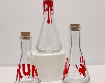 Lab HALLOWEEN SHOT glass sets, DEXTER'S Lab, Scary shot glasses, Halloween party gifts