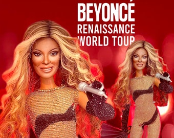 OOAK Beyonce Inspired Repainted Doll. Renaissance Tour | Celebrity dolls repaint