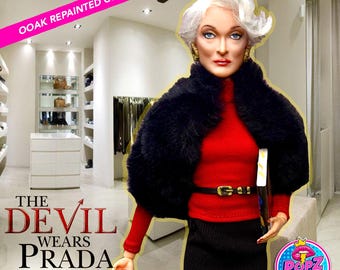 Devil Wears Prada Miranda Priestly One of a Kind Hand-Painted Custom Doll | (Celebrity dolls repaint)