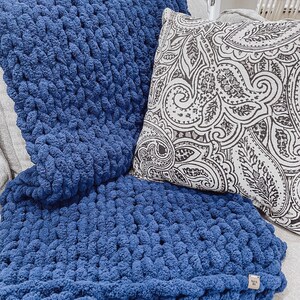 Chunky Knit Blanket, Cozy Blanket, Chunky Chenille Blanket, Handmade Throw Blanket, Knit Blanket, Knitted Blanket, Blanket, Home Decor, Cozy