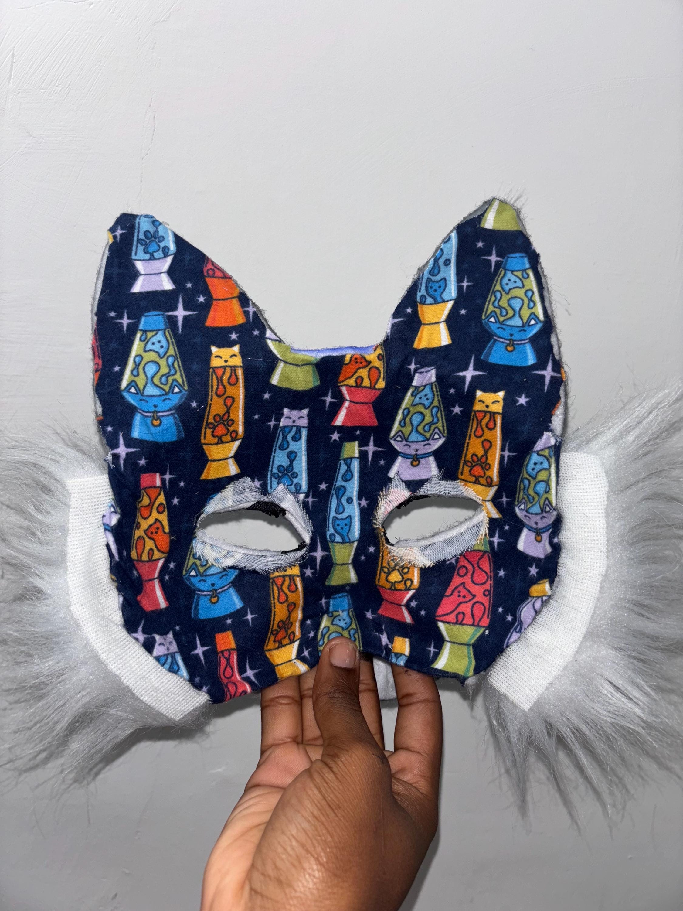 Handmade Zipper Wolf Mask | Realistic Faux Fur Canine Mask for
