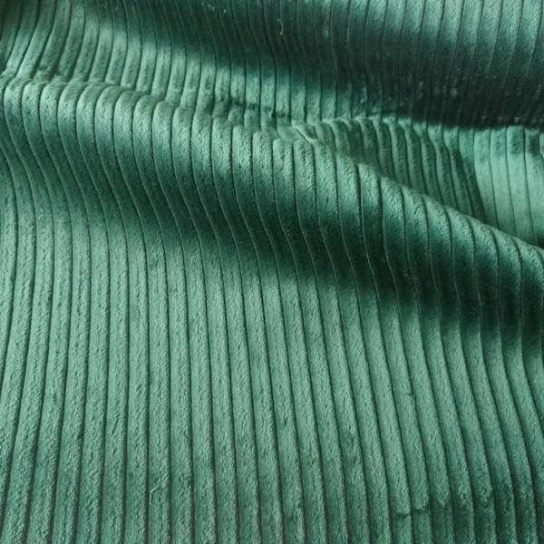 Dark Green Wide Wale Corduroy Winter Fabric By the Yard